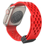 Magnetic Clasp Silicone Watch Band, For Apple Watch Series 8&7 41mm, For Apple Watch Series 8&7 45mm
