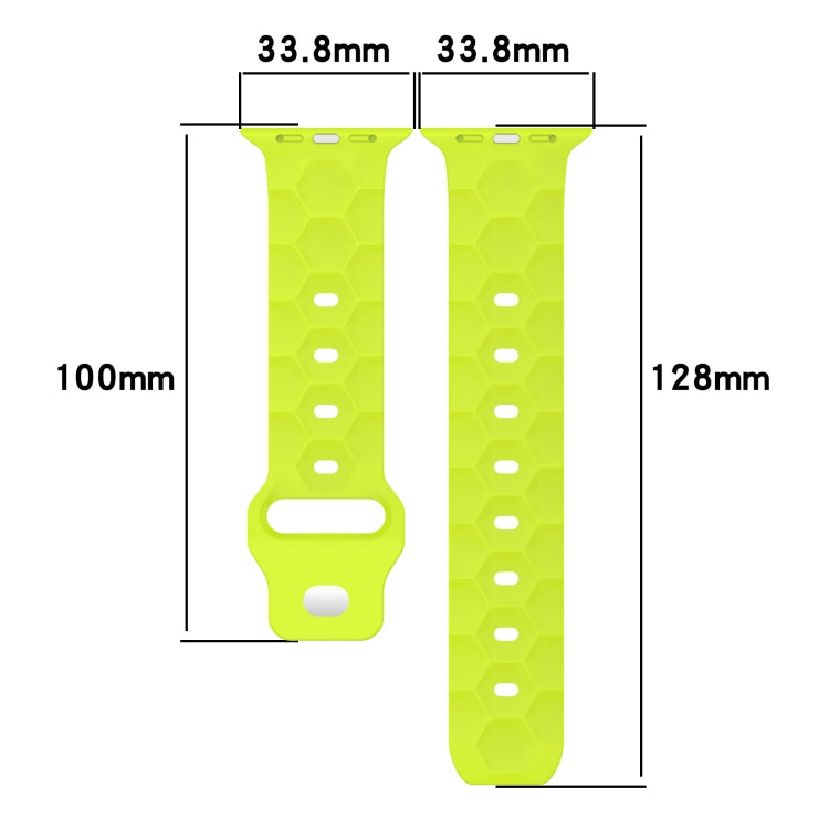 Football Texture Silicone Watch Band, For Apple Watch Series 10 46mm, For Apple Watch Series 10 42mm, For Apple Watch SE 2023 44mm, For Apple Watch SE 2023 40mm