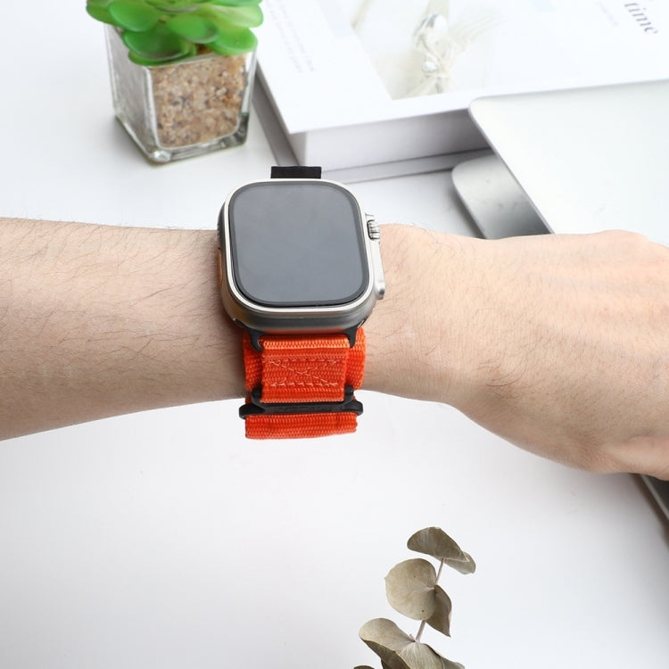 Nylon Two Section Watch Band, For Apple Watch SE 2023 44mm, For Apple Watch Ultra 49mm, For Apple Watch SE 2023 40mm, For Apple Watch 8 41mm, For Apple Watch Ultra 2 49mm, For Apple Watch 8 45mm, For Apple Watch 9 45mm, For Apple Watch SE 2022 40mm    ...