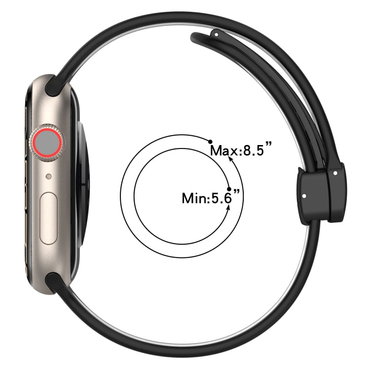 Magnetic Buckle Silicone Watch Band, For Apple Watch 4 44mm, For Apple Watch 4 40mm, For Apple Watch 3 38mm