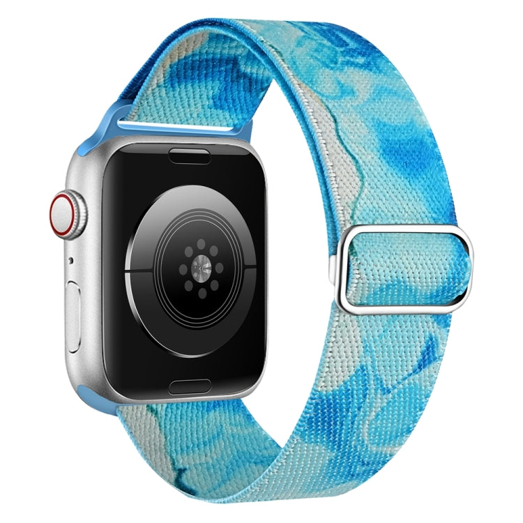 Painted Pattern Nylon Replacement Watch Band, For Apple Watch SE 2022 40mm, For Apple Watch 9 45mm, For Apple Watch 9 41mm, For Apple Watch SE 2022 44mm, For Apple Watch 7 41mm, For Apple Watch 7 45mm