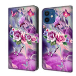 Crystal 3D Shockproof Protective Leather Phone Case, For iPhone 12 mini / 13 mini, For iPhone 12 / 12 Pro