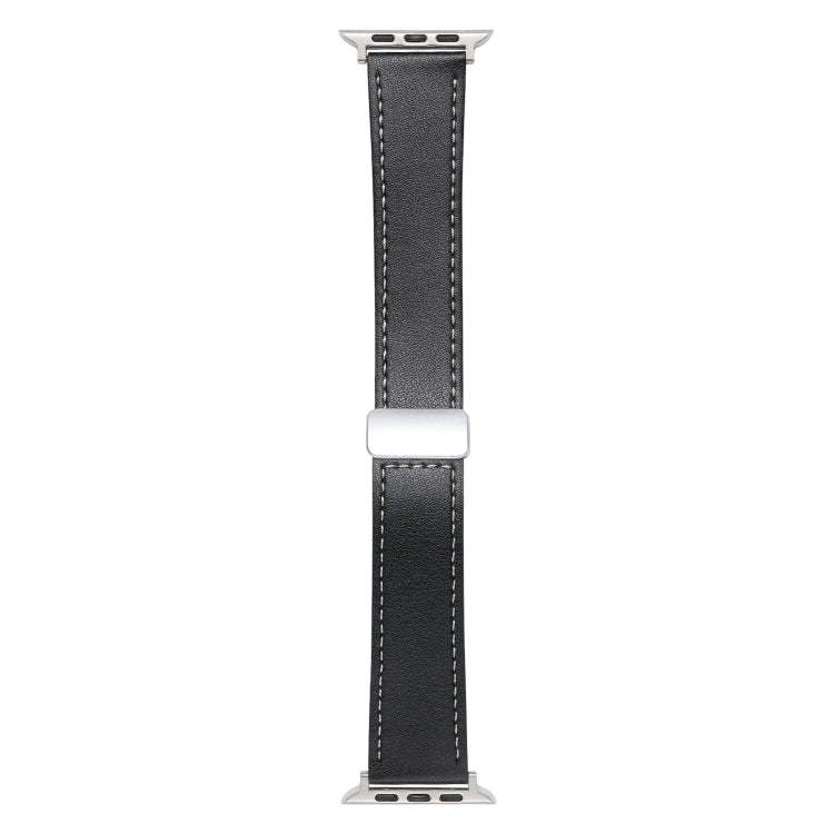 Magnetic Buckle Skin Feel Leather Watch Band, For Apple Watch Serie 6 40mm, For Apple Watch Serie 6 44mm, For Apple Watch Serie 5 44mm, For Apple Watch Serie 5 40mm, For Apple Watch Serie 4 44mm, For Apple Watch Serie 4 40mm