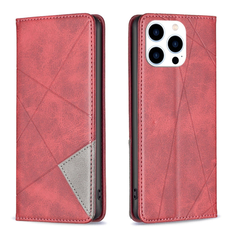 Rhombus Texture Magnetic Leather Phone Case, For iPhone 18 Pro Max/17 Pro Max, For iPhone 18 Pro/17 Pro, For iPhone 17, For iPhone 17 Air, For iPhone 16 Pro Max, For iPhone 16 Pro, For iPhone 16 Plus, For iPhone 16
