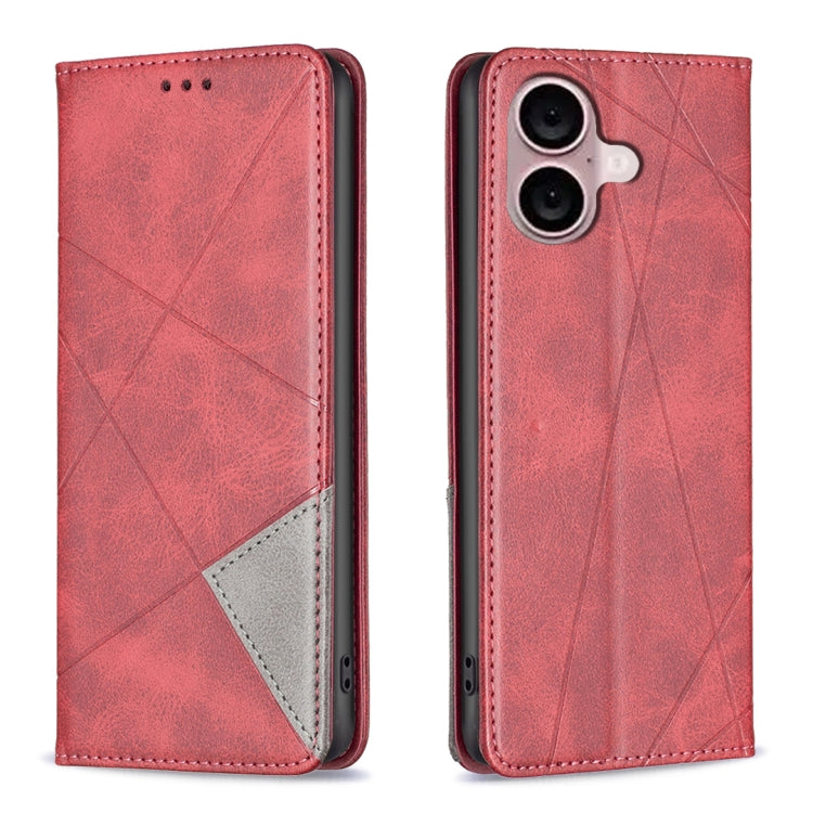 Rhombus Texture Magnetic Leather Phone Case, For iPhone 18 Pro Max/17 Pro Max, For iPhone 18 Pro/17 Pro, For iPhone 17, For iPhone 17 Air, For iPhone 16 Pro Max, For iPhone 16 Pro, For iPhone 16 Plus, For iPhone 16