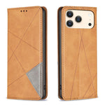 Rhombus Texture Magnetic Leather Phone Case, For iPhone 18 Pro Max/17 Pro Max, For iPhone 18 Pro/17 Pro, For iPhone 17, For iPhone 17 Air, For iPhone 16 Pro Max, For iPhone 16 Pro, For iPhone 16 Plus, For iPhone 16