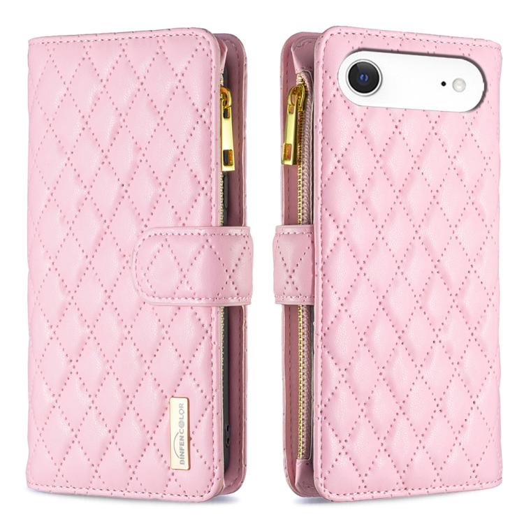 Diamond Lattice Zipper Wallet Leather Flip Phone Case, For iPhone 18 Pro/17 Pro, For iPhone 18 Pro Max/17 Pro Max, For iPhone 17, For iPhone 17 Air, For iPhone 16 Pro Max, For iPhone 16 Pro, For iPhone 16 Plus, For iPhone 16