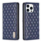 Diamond Lattice Magnetic Leather Flip Phone Case, For iPhone 18 Pro/17 Pro, For iPhone 18 Pro Max/17 Pro Max, For iPhone 17, For iPhone 17 Air, For iPhone 16 Pro Max, For iPhone 16 Pro, For iPhone 16 Plus, For iPhone 16