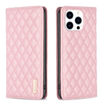 Diamond Lattice Magnetic Leather Flip Phone Case, For iPhone 18 Pro/17 Pro, For iPhone 18 Pro Max/17 Pro Max, For iPhone 17, For iPhone 17 Air, For iPhone 16 Pro Max, For iPhone 16 Pro, For iPhone 16 Plus, For iPhone 16