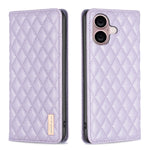 Diamond Lattice Magnetic Leather Flip Phone Case, For iPhone 18 Pro/17 Pro, For iPhone 18 Pro Max/17 Pro Max, For iPhone 17, For iPhone 17 Air, For iPhone 16 Pro Max, For iPhone 16 Pro, For iPhone 16 Plus, For iPhone 16