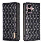 Diamond Lattice Magnetic Leather Flip Phone Case, For iPhone 18 Pro/17 Pro, For iPhone 18 Pro Max/17 Pro Max, For iPhone 17, For iPhone 17 Air, For iPhone 16 Pro Max, For iPhone 16 Pro, For iPhone 16 Plus, For iPhone 16