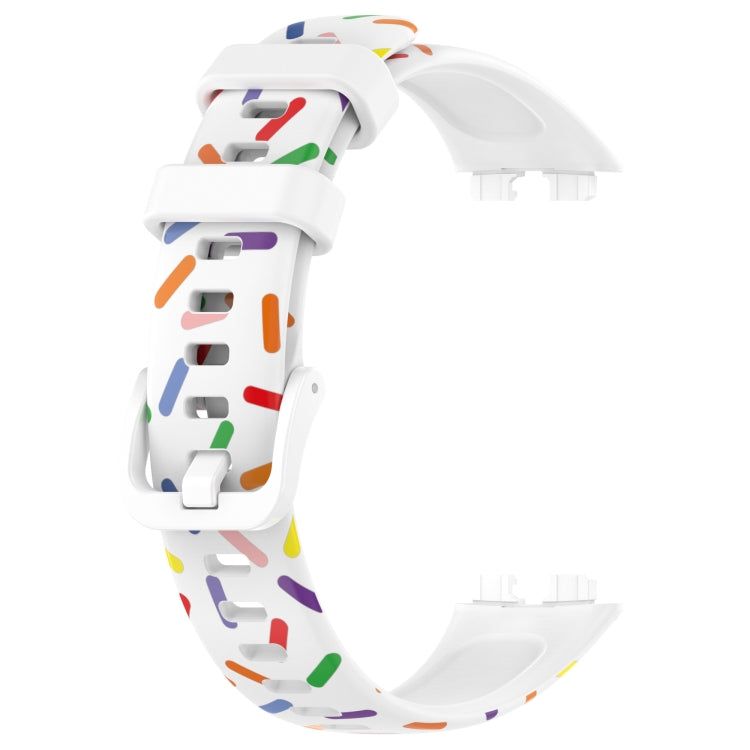 Sports Rainbow Dots Silicone Watch Band, For Huawei Band 10 / 9 / 8