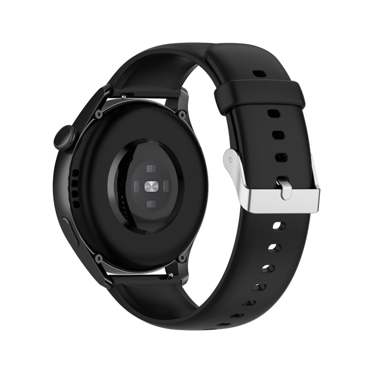 Solid Color Silicone Stainless Steel Silver Buckle Watch Band, Silver Buckle