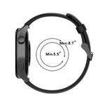 Solid Color Silicone Stainless Steel Black Buckle Watch Band, Black Buckle