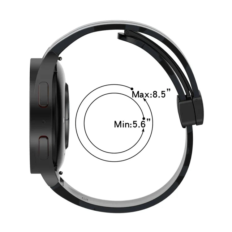 Magnetic Clasp Camouflage Silicone Watch Band, For Samsung Galaxy Watch5 / 5 Pro / Watch 4 / 4 Classic