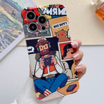 Painted Pattern Precise Hole PC Phone Case, For iPhone 14 Pro