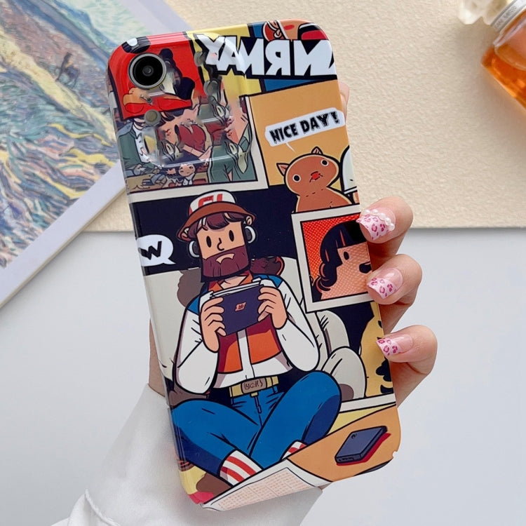 Painted Pattern Precise Hole PC Phone Case, For iPhone XR