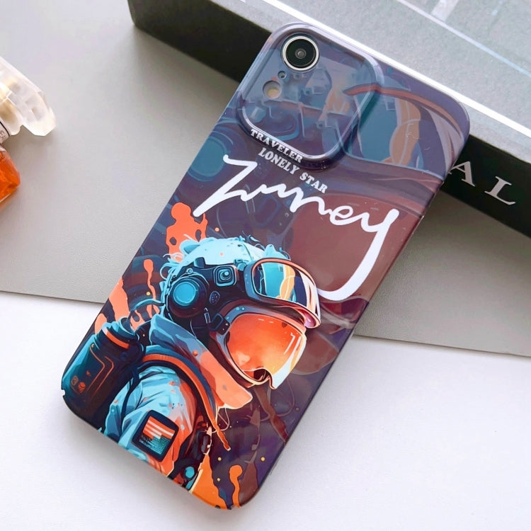 Painted Pattern Precise Hole PC Phone Case, For iPhone XR