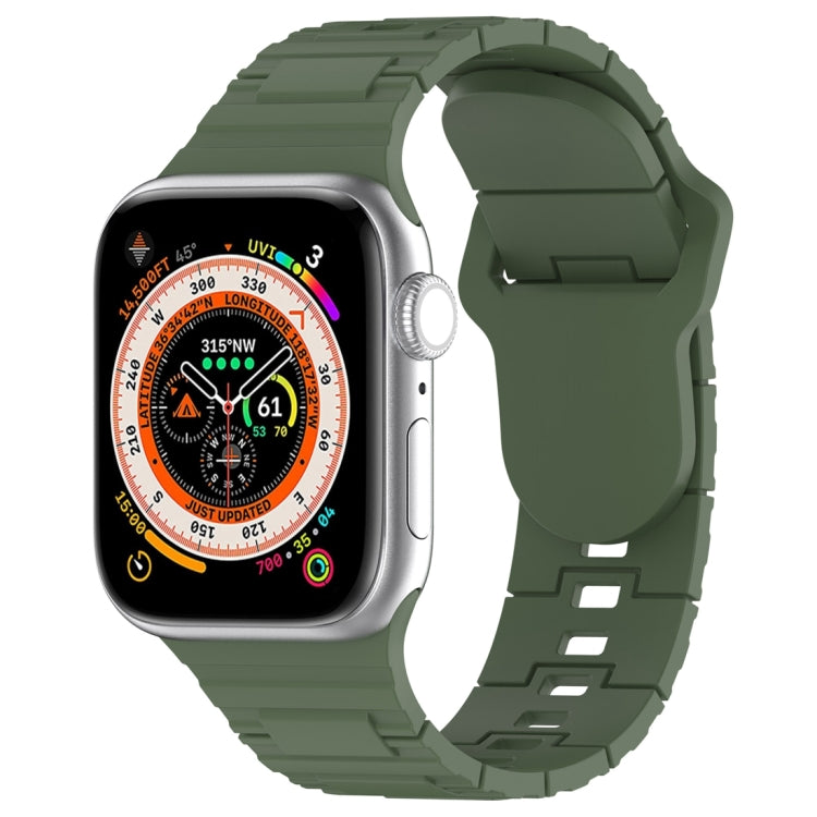 Square Buckle Armor Style Silicone Watch Band, For Apple Watch SE 2023 44mm, For Apple Watch Ultra 49mm, For Apple Watch 8 41mm