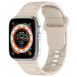 Square Buckle Armor Style Silicone Watch Band, For Apple Watch SE 2023 44mm, For Apple Watch Ultra 49mm, For Apple Watch 8 41mm