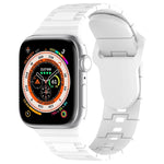 Square Buckle Armor Style Silicone Watch Band, For Apple Watch Ultra 49mm, For Apple Watch SE 2023 44mm, For Apple Watch 8 41mm