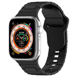 Square Buckle Armor Style Silicone Watch Band, For Apple Watch Ultra 49mm, For Apple Watch SE 2023 44mm, For Apple Watch 8 41mm