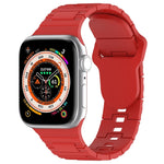 Square Buckle Armor Style Silicone Watch Band, For Apple Watch Ultra 49mm, For Apple Watch SE 2023 44mm, For Apple Watch 8 41mm