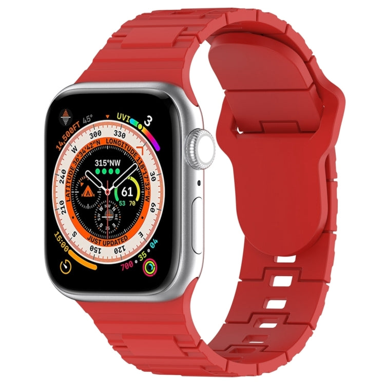 Square Buckle Armor Style Silicone Watch Band, For Apple Watch Ultra 49mm, For Apple Watch SE 2023 44mm, For Apple Watch 8 41mm