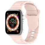 Square Buckle Armor Style Silicone Watch Band, For Apple Watch Ultra 49mm, For Apple Watch SE 2023 44mm, For Apple Watch 8 41mm