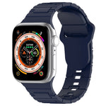 Square Buckle Armor Style Silicone Watch Band, For Apple Watch Ultra 49mm, For Apple Watch SE 2023 44mm, For Apple Watch 8 41mm
