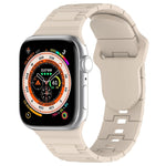Square Buckle Armor Style Silicone Watch Band, For Apple Watch Ultra 49mm, For Apple Watch SE 2023 44mm, For Apple Watch 8 41mm