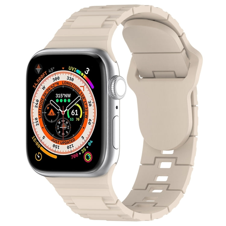 Square Buckle Armor Style Silicone Watch Band, For Apple Watch Ultra 49mm, For Apple Watch SE 2023 44mm, For Apple Watch 8 41mm
