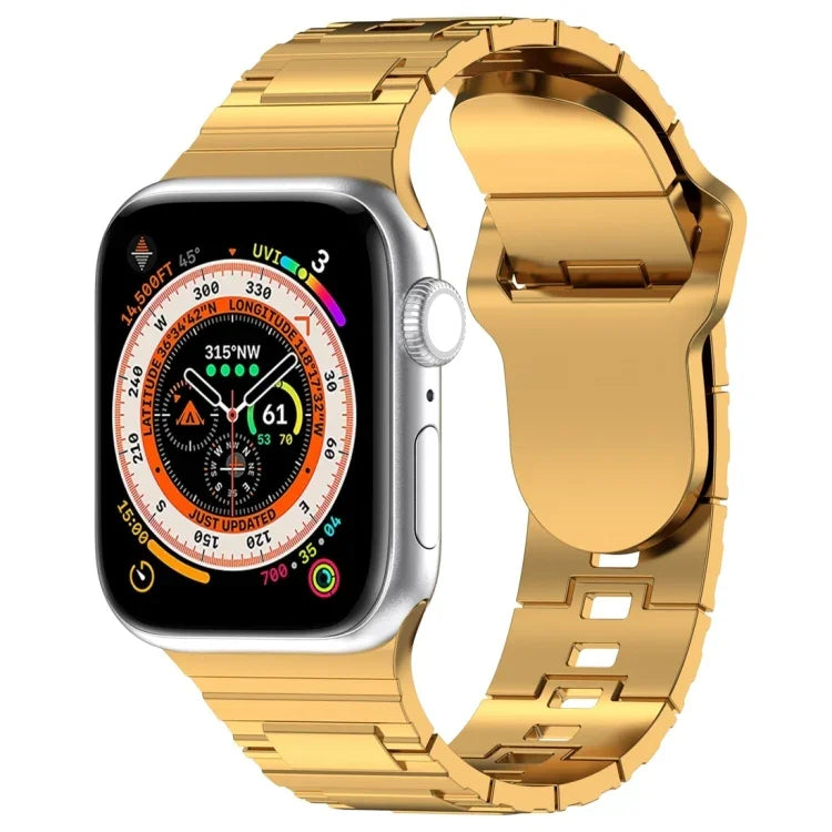 Square Buckle Armor Style Silicone Watch Band, For Apple Watch 9 45mm, For Apple Watch 9 41mm