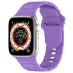 Square Buckle Armor Style Silicone Watch Band, For Apple Watch 9 45mm, For Apple Watch 9 41mm