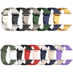 Square Buckle Armor Style Silicone Watch Band, For Apple Watch 4 40mm, For Apple Watch SE 2023 40mm, For Apple Watch 3 38mm