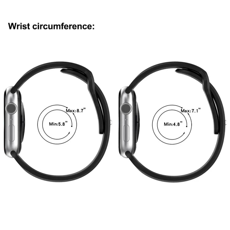 Square Buckle Armor Style Silicone Watch Band, For Apple Watch 9 45mm, For Apple Watch 9 41mm