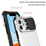 Stereoscopic Holder Sliding Camshield Phone Case, For iPhone 15 Plus, For iPhone 15