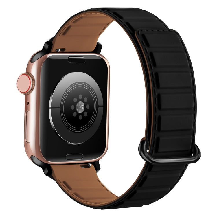 Reverse Buckle Magnetic Silicone Watch Band, For Apple Watch Series 9 41mm, For Apple Watch Ultra 49mm, For Apple Watch Series 8 41mm