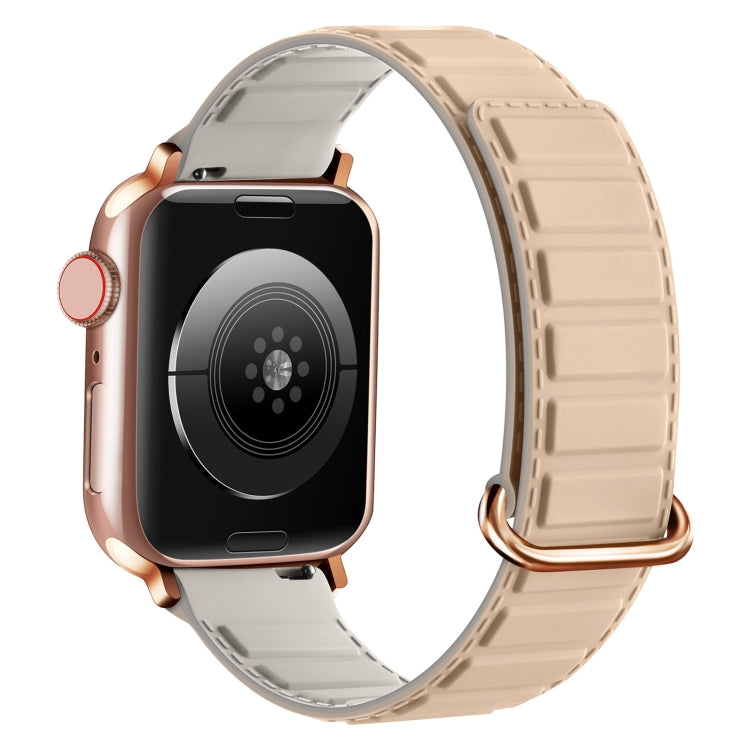 Reverse Buckle Magnetic Silicone Watch Band, For Apple Watch Series 9 41mm, For Apple Watch Ultra 49mm, For Apple Watch Series 8 41mm