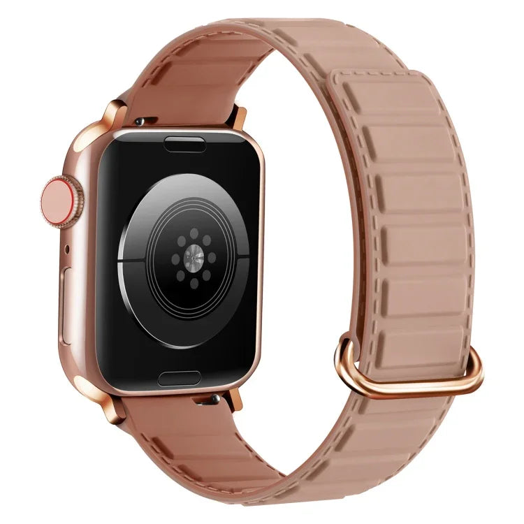 Reverse Buckle Magnetic Silicone Watch Band, For Apple Watch 38mm