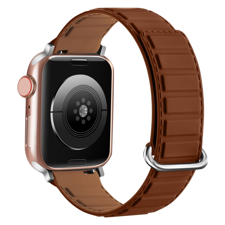 Reverse Buckle Magnetic Silicone Watch Band, For Apple Watch SE 2023 40mm, For Apple Watch Ultra 2 49mm, For Apple Watch Series 9 45mm