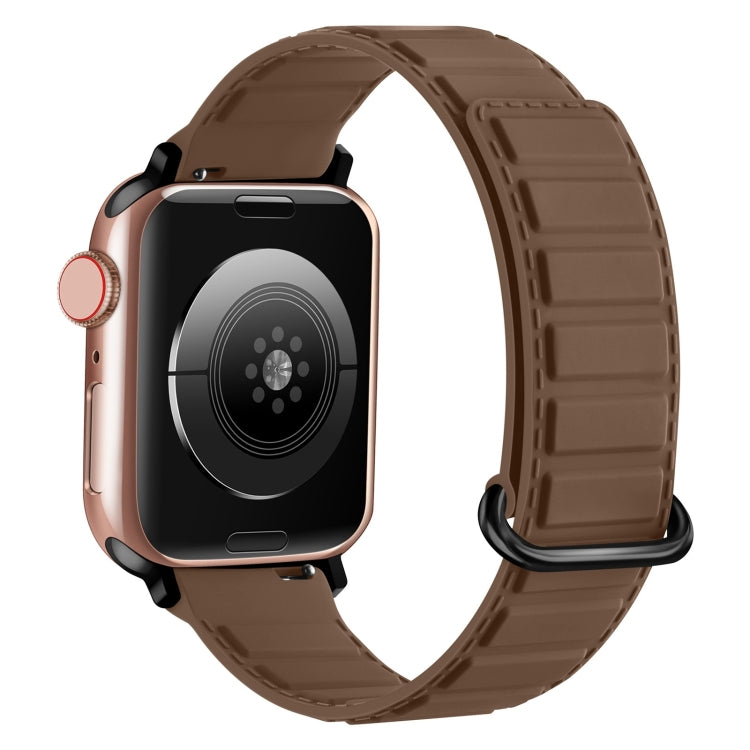 Reverse Buckle Magnetic Silicone Watch Band, For Apple Watch Series 9 41mm, For Apple Watch Ultra 49mm, For Apple Watch Series 8 41mm