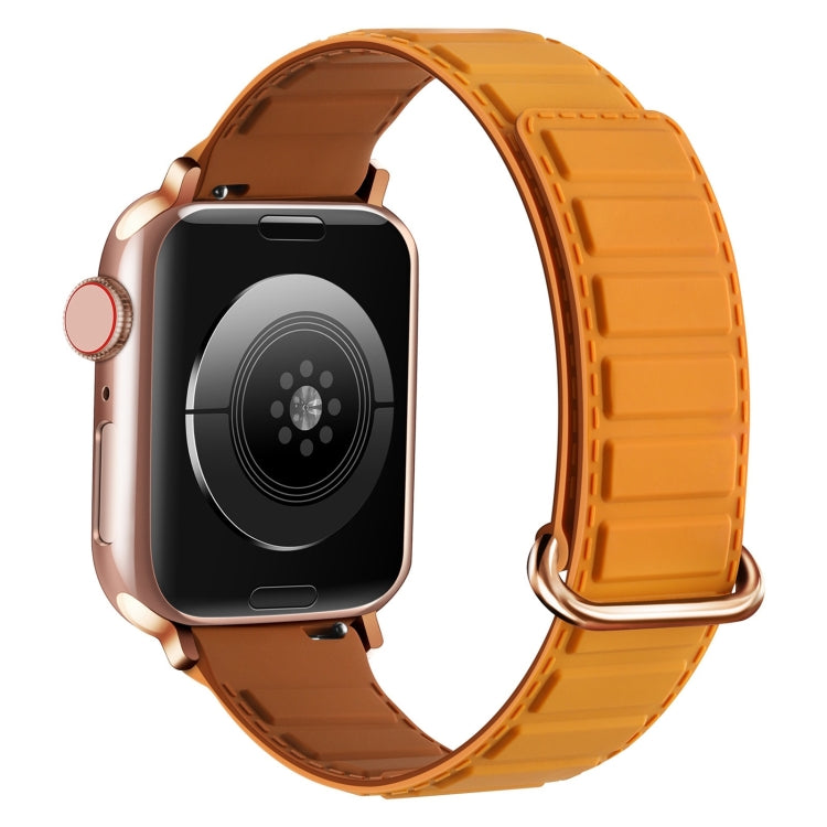 Reverse Buckle Magnetic Silicone Watch Band, For Apple Watch Series 9 41mm, For Apple Watch Ultra 49mm, For Apple Watch Series 8 41mm