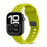 Square Buckle Stripes Silicone Watch Band, For Apple Watch Series 10 46mm, For Apple Watch Series 10 42mm