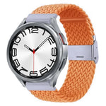Nylon Braided Metal Buckle Watch Band, For Samsung Galaxy Watch 6 / 6 Classic