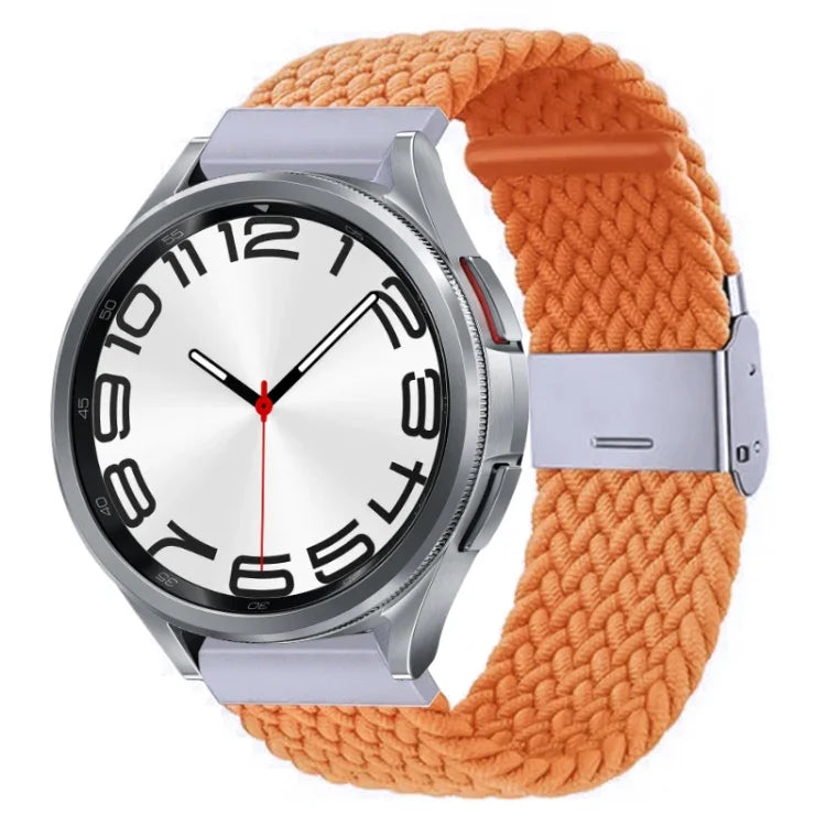 Nylon Braided Metal Buckle Watch Band, For Samsung Galaxy Watch 6 / 6 Classic
