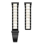 Three Bead Resin Metal Watch Band, For Samsung Galaxy Watch 6 / 6 Classic