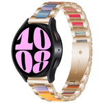 Three Bead Resin Metal Watch Band, For Samsung Galaxy Watch 6 / 6 Classic