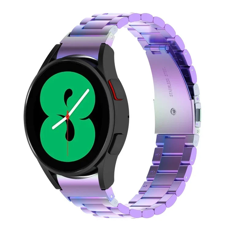 Three Bead Stainless Steel Watch Band, For Samsung Galaxy Watch 6 / 6 Classic