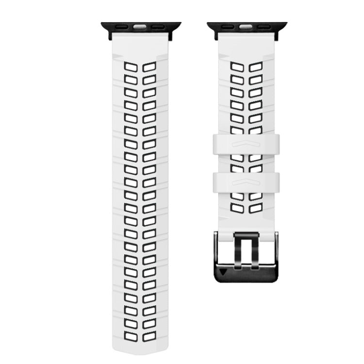 Twill Dual-row Buckle Silicone Watch Band, For Apple Watch Ultra 49mm, For Apple Watch SE 2023 44mm, For Apple Watch SE 2023 40mm, For Apple Watch Ultra 2 49mm, For Apple Watch Series 9 45mm